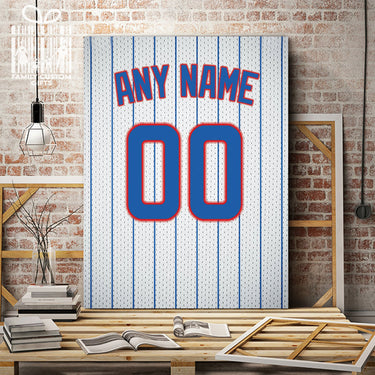 Chicago Jersey Custom Canvas Print Wall Art for Boy Girl Men Women Baseball Personalized Canvas Art